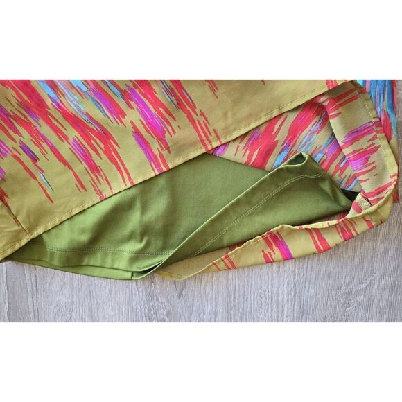 Tiana B. Watercolor Multi Color 3/4 Bell Sleeve Midi Shift Dress Sz 8 -Party - Picture 5 of 8